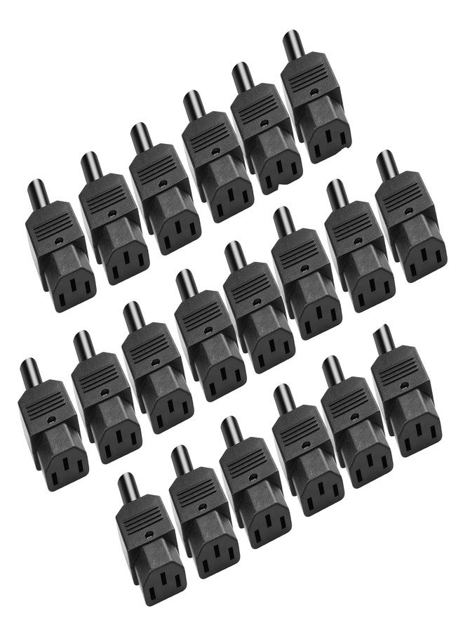 ام كي موصل MX IEC C13 ثلاثي الأطراف أنثى تيار متردد، مقبس طاقة 10 أمبير 250 فولت لأجهزة الكمبيوتر SMPS وUPS والشاشات والطابعات وأسلاك الطاقة - آمن ومتين (عبوة من 20 قطعة) - Image 1